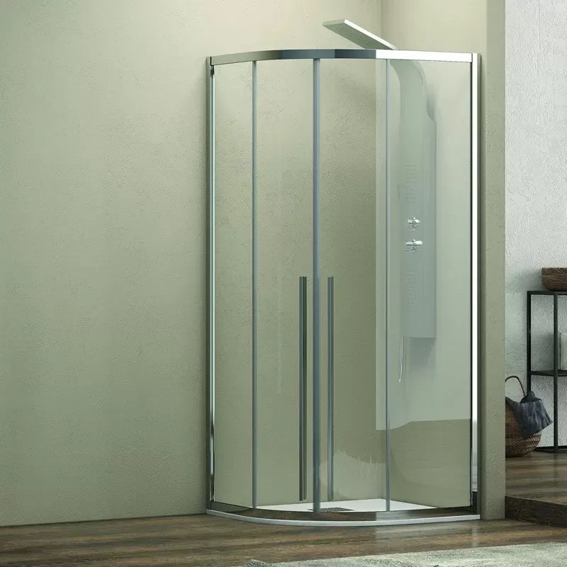 Cabina doccia 80x80 semicircolare vetro 8mm anticalcare altezza 200 KE2000 - KAMALU