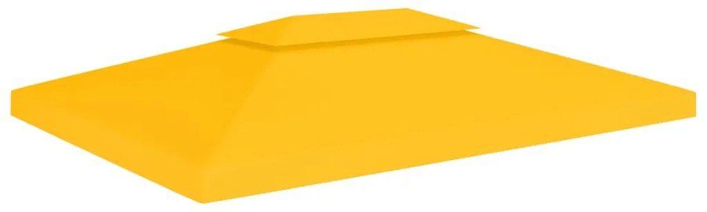 Copertura Superiore Per Gazebo A 2 Strati 310 G/m² 4x3 M Gialla /