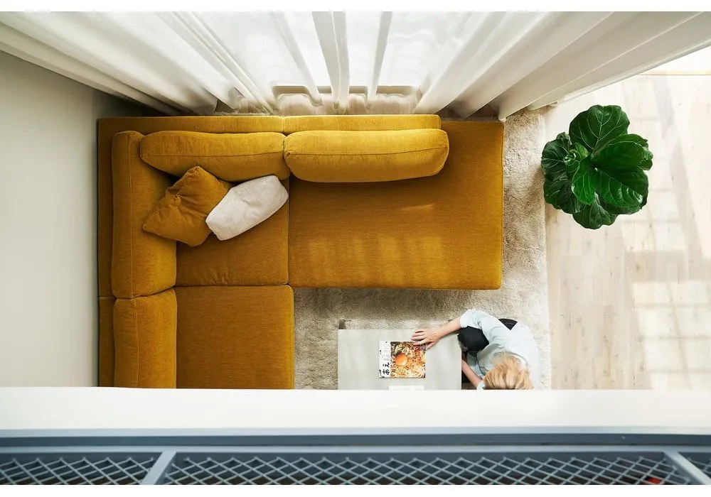 Divano angolare giallo scuro Sigge - Sits