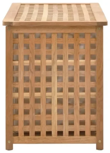 Cesto per Biancheria 77,5x37,5x46,5 cm in Legno Massello di Noce