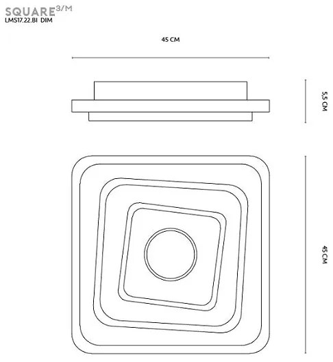 Luminascente square 3m - smart