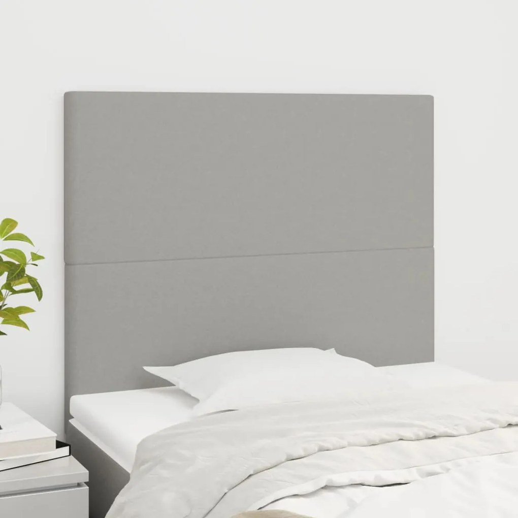 Testiere 2 Pz Grigio Chiaro 100x5x78/88 Cm İn Tessuto /