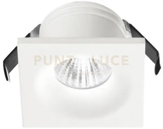 Gfa851c- faretto da incasso quadrato bianco led 3000k 320lm 4w 4,5x...