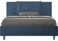 Letto Matrimoniale 160x210 cm con Rete e Contenitore Appia Blu