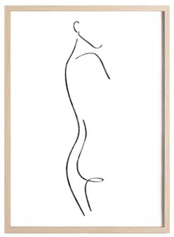 Poster decorativo (50x70 cm) Vrye Piatto A & Legno Naturale - Sklum