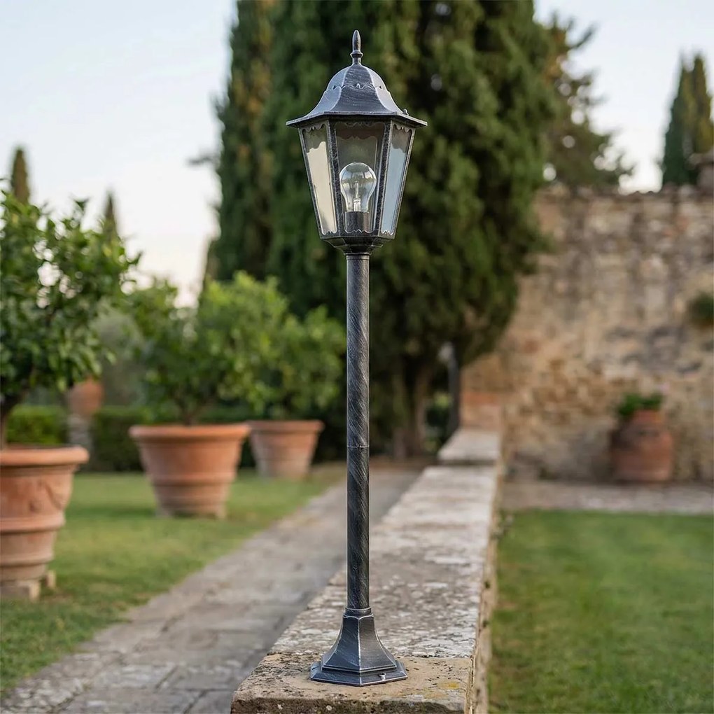 Paletto Lampione Vintage 110cm E27 IP54 Spazzolato - Serie PUCCINI