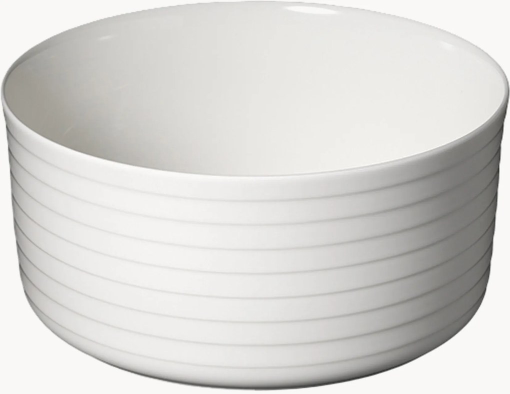 Set di 6 ciotole da portata in Fine Bone China Relief