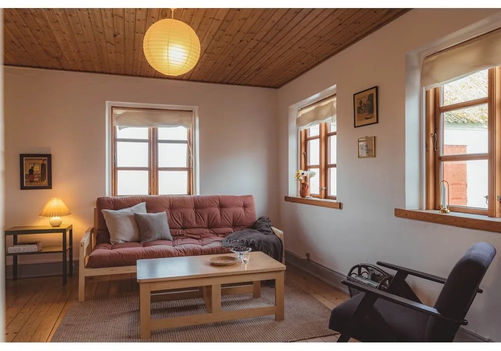 Divano letto in velluto a coste grigio 204 cm Grab - Karup Design