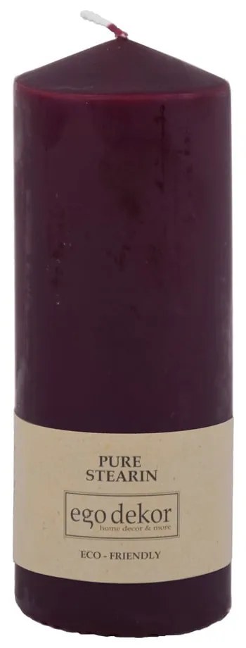 Candela rosso vino Top, durata 50 h Eco - Eco candles by Ego dekor