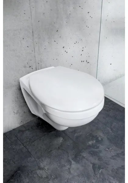 WENKO 24571100-WC sedile per WC VORNO NEO 46x37 cm bianco/argento