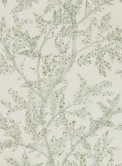 Baum Tapete Farthing Wood von Sanderson - Sage Grey