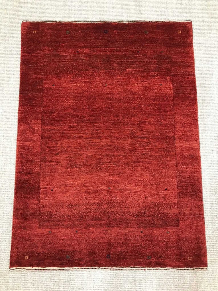 Loribaft Tappeto 80 x 110 Rosso (Iran) Annodato A Mano