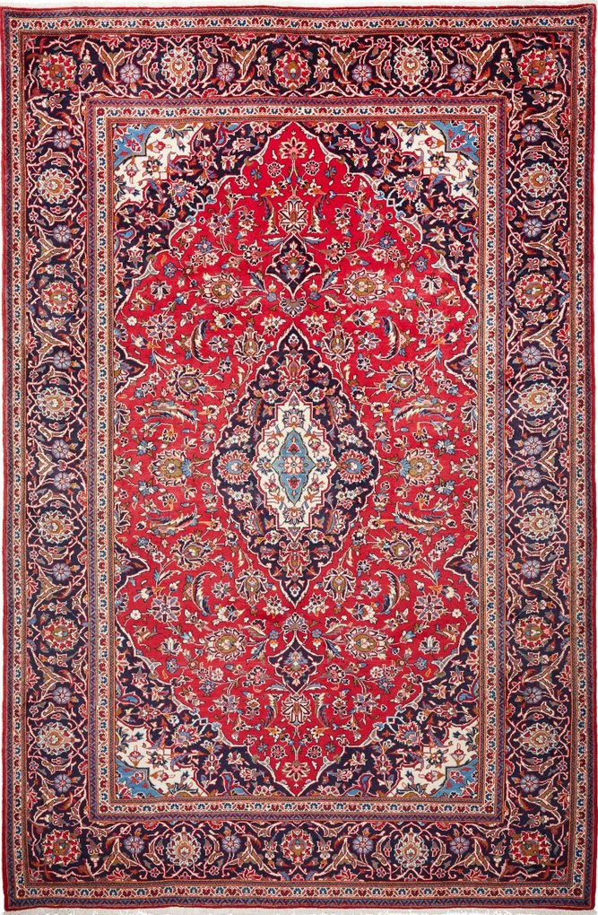 Kashan Tappeto persiano 200x300 Rosso (Iran) Annodato A Mano