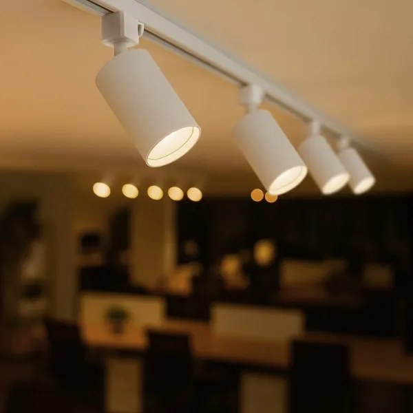 Faretto per sistema a binario monofase TIGER 1xGU10/10W/230V bianco