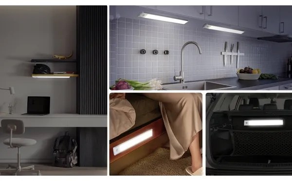 Aigostar - LED luce ricaricabile con sensore 1,5W 5V 4000K per mobili