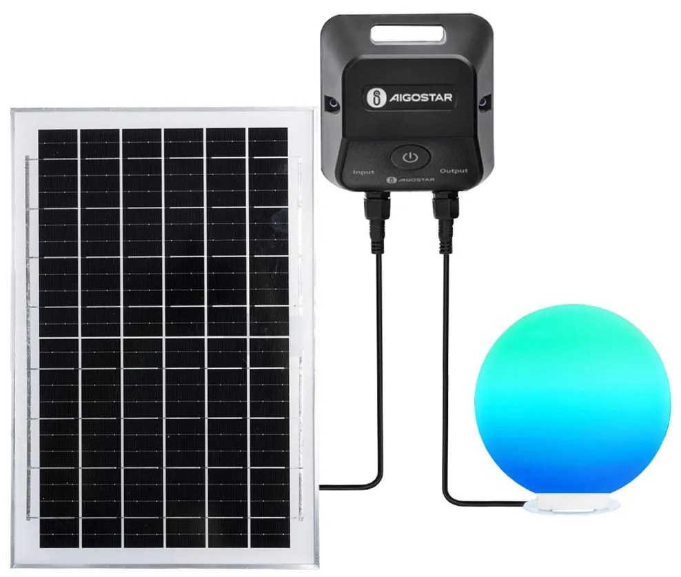 Aigostar-LED Lampada da esterno RGB dimmerabile MESH 35W/3,7V 4000mAh 2700-6500K IP65 Ø 30 cm