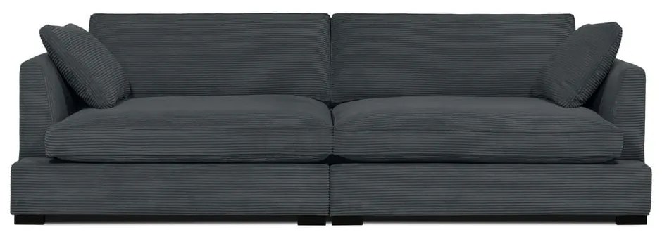 Divano in velluto a coste grigio 266 cm Mobby - Scandic