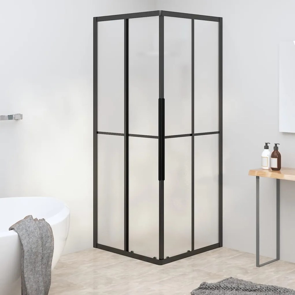 Cabina Doccia Esg Smerigliato 70x70x180 Cm Nera /