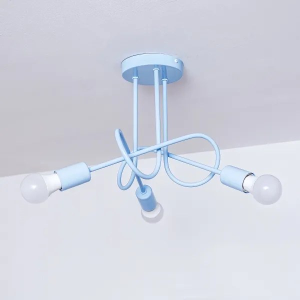 Plafoniera OXFORD 3xE27/15W/230V blu