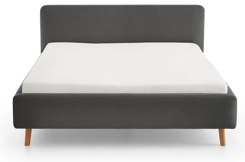 Letto matrimoniale imbottito grigio scuro rete non inclusa 140x200 cm Mattis – Meise Möbel