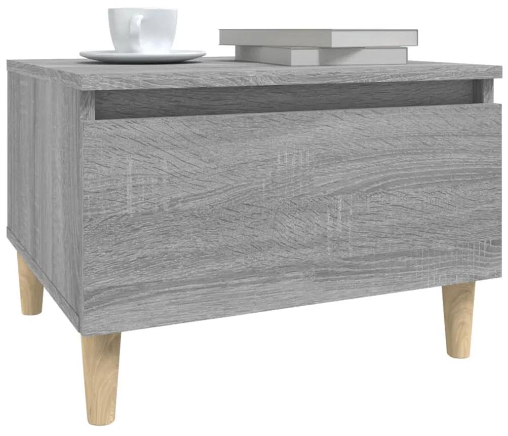 Tavolini 2pz grigio sonoma 50x46x35 cm in legno multistrato