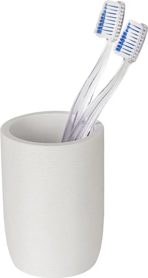 Portaspazzolino bianco opaco in poliresina Altavalle – Wenko