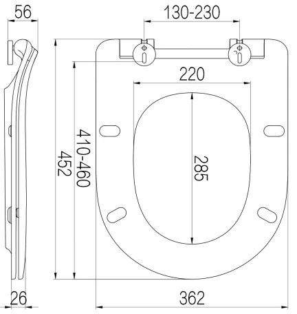 Sapho - Sedile del water SoftClose EDITA bianco