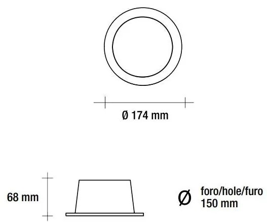 MOODY Faretto LED incasso tondo bianco dimmerabile 14W CCT regolabile