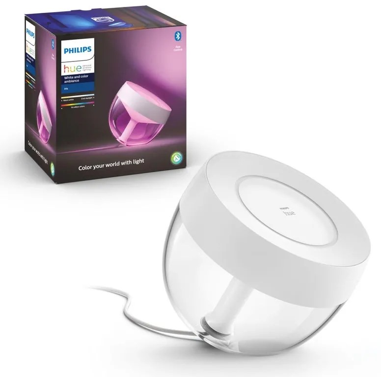 Lampada da tavolo LED moderno Iris bianco, luce con 3 temperature di colore 570 LUMEN