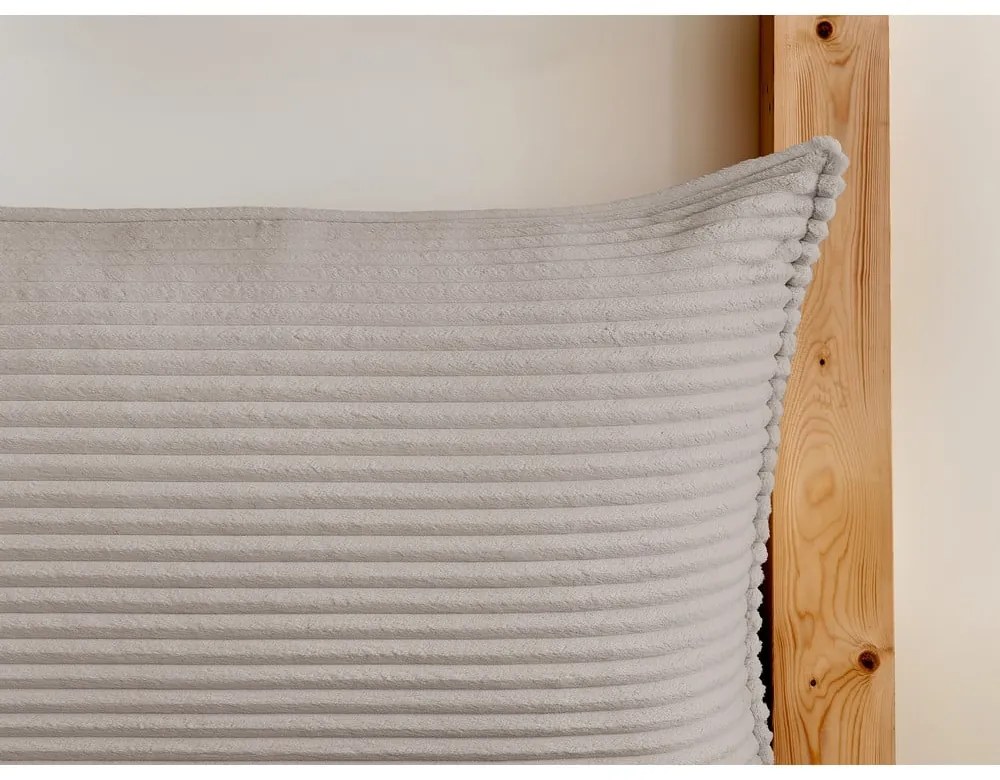 Letto matrimoniale beige imbottito con spazio contenitivo con griglia inclusa 160x200 cm Jade – Bobochic Paris