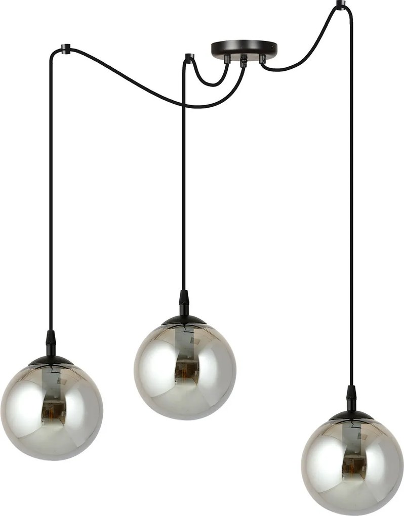 Lampadario a sospensione GIGI 3 BLACK GRAFIT