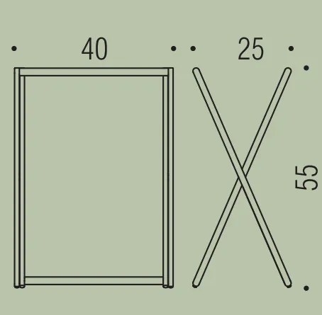 Colombo Design B97360cr Cavalletto Portasciugamani 40 cm doppio a Pavimento Cromo