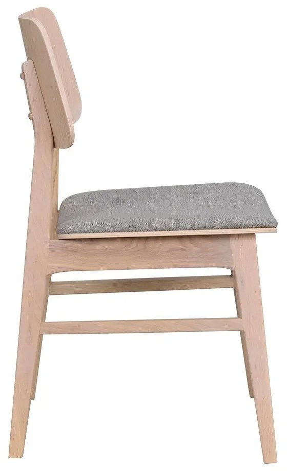 Sedia da pranzo marrone chiaro con seduta grigio chiaro Nagano - Rowico