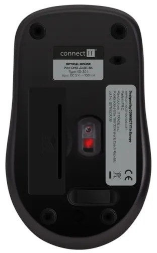 CONNECT IT CMO-2230-BK - Wireless silent topo MUTE 1200 DPI 1xAA nero