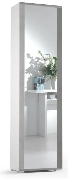 Scarpiera multiuso doppia profondità L 50 x H 182 x P 31 cm 14 paia, bianco