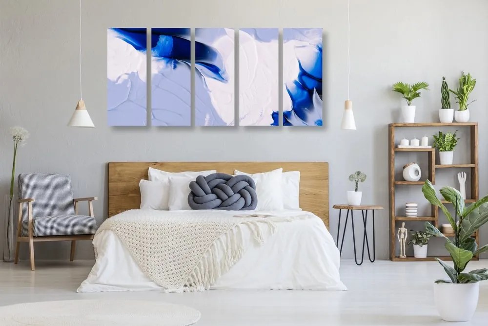 Quadri 5 pezzi – Pittura artistica a tre colori