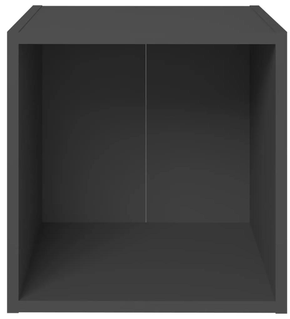 Mobile porta tv 2 pz grigio 37x35x37 cm in truciolato
