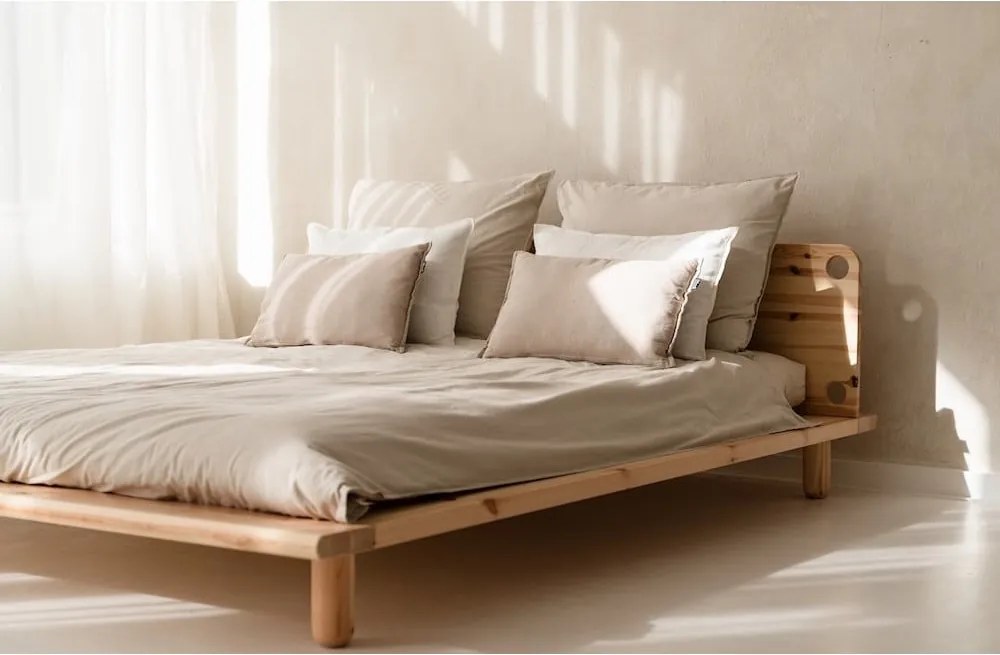 Letto matrimoniale in legno di pino con griglia 140x200 cm Peek - Karup Design
