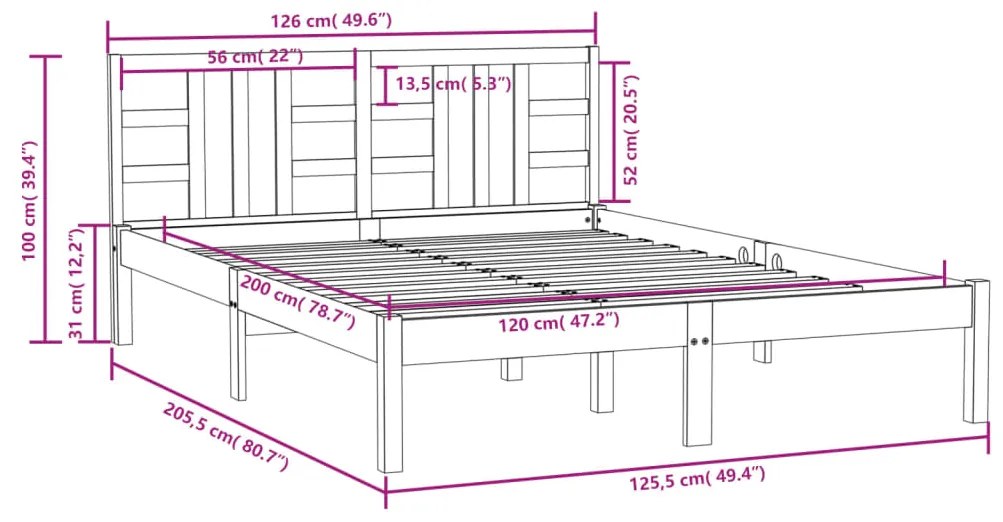 Giroletto in Legno Massello 120x200 cm