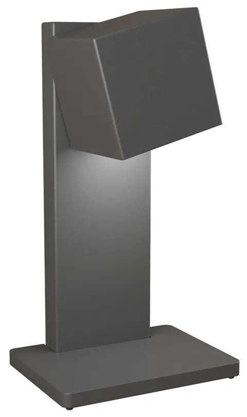 Lampada Scrivania-Ufficio Moderna Plate Metallo Grigio Antracite 1 Luce Gx53