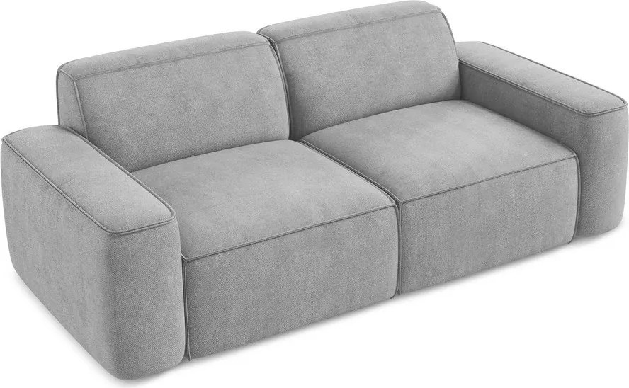 Divano grigio chiaro con rivestimento in ciniglia 204 cm Omao – Makamii