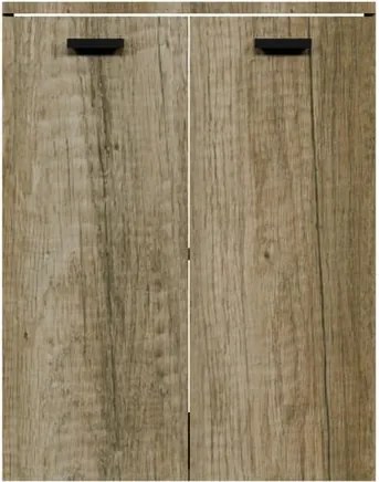 Mobile da bagno a terra L 60 x H 78 x P 50 cm marrone opaco, 2 ante COLAVENE Alaqua