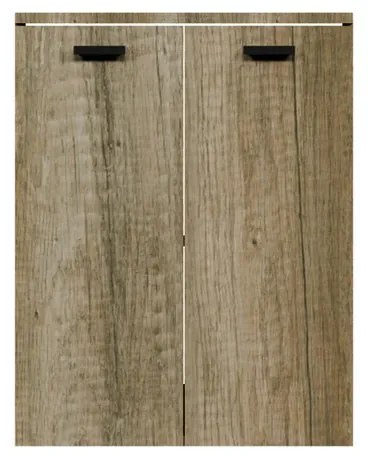 Mobile da bagno sotto lavabo COLAVENE Alaqua marrone opaco L 60 x H 78 x P 50 cm 2 ante, lavabo non incluso