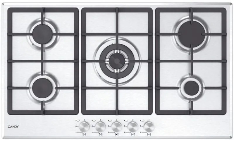 Moderna CHG93WX/1 Piano cottura Acciaio inox Da incasso 86 cm Gas 5 Fornelli - Candy