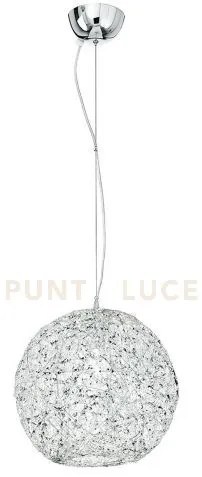 Lampadario a sospensione astra cromo 1 luce attacco e27 35x35x120cm...