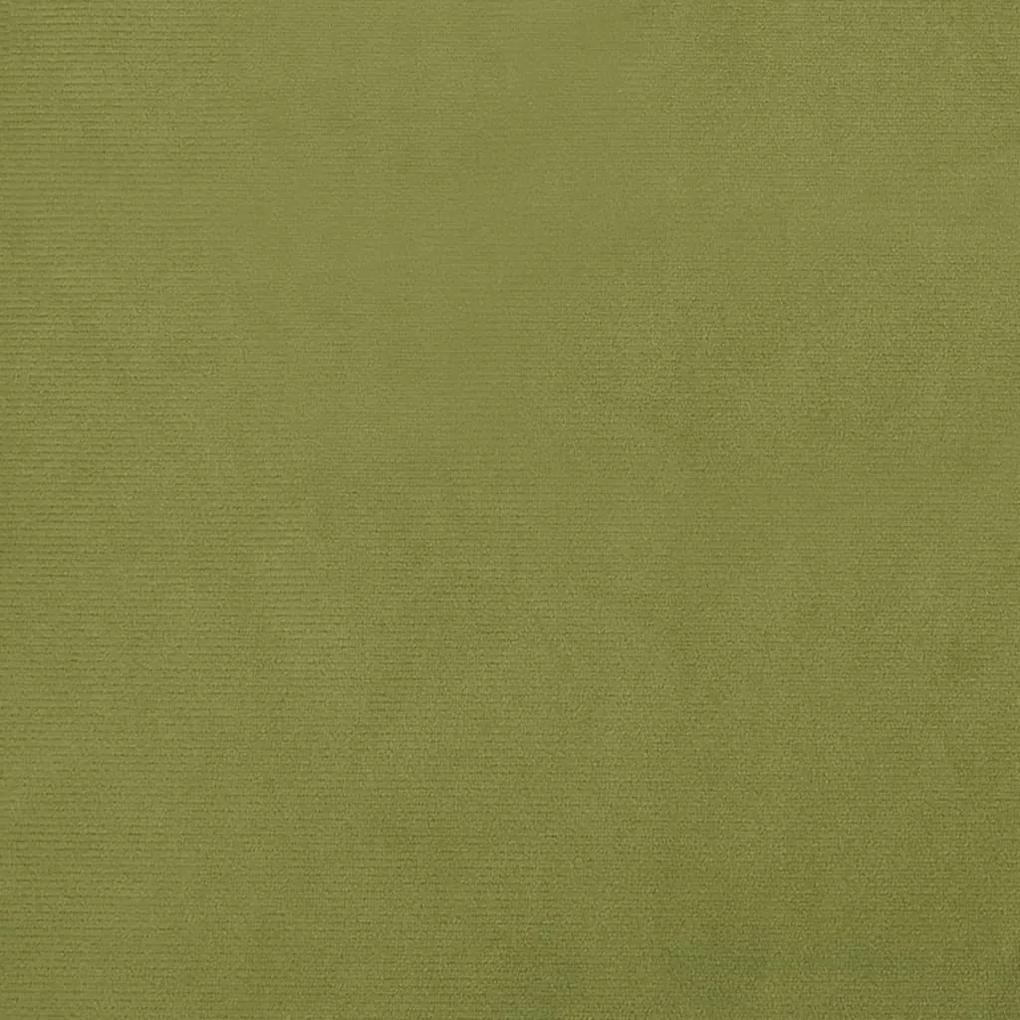 Poggiapiedi Verde Chiaro 60x60x36 cm in Velluto