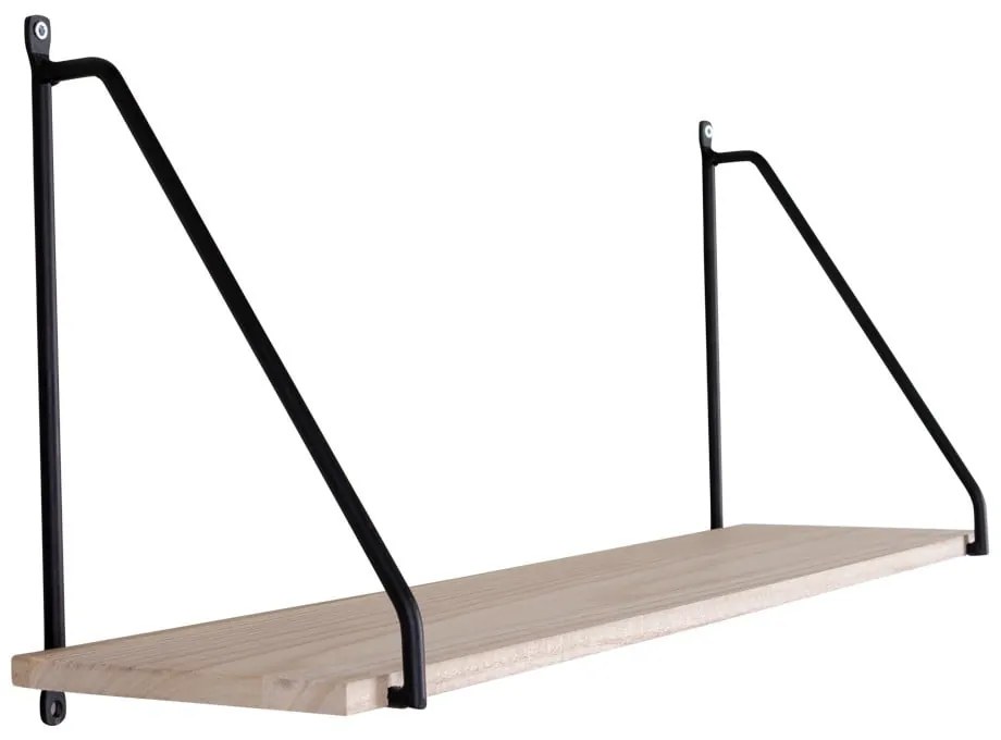 Scaffale in legno massiccio nero pavlovnia Arnhem - House Nordic