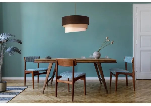 Duolla - Lampadario a sospensione con filo DEVON 1xE27/40W/230V diametro 45 cm marrone/beige