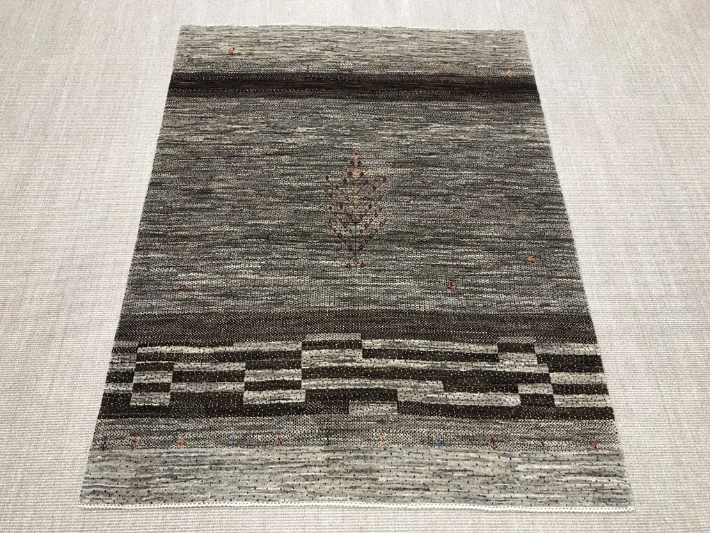 Loribaft Tappeto 150 x 190 Grigio (Iran) Annodato A Mano