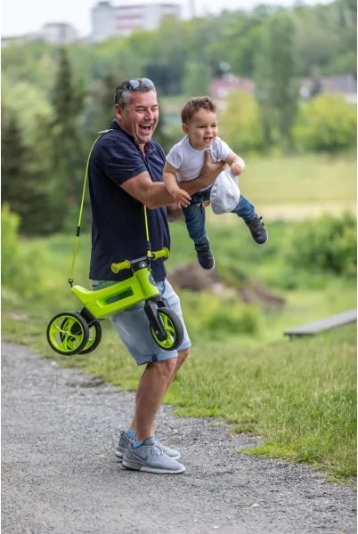 Funny Wheels - Bicicletta senza pedali 2 in 1 RIDER SUPER SPORT verde/nero